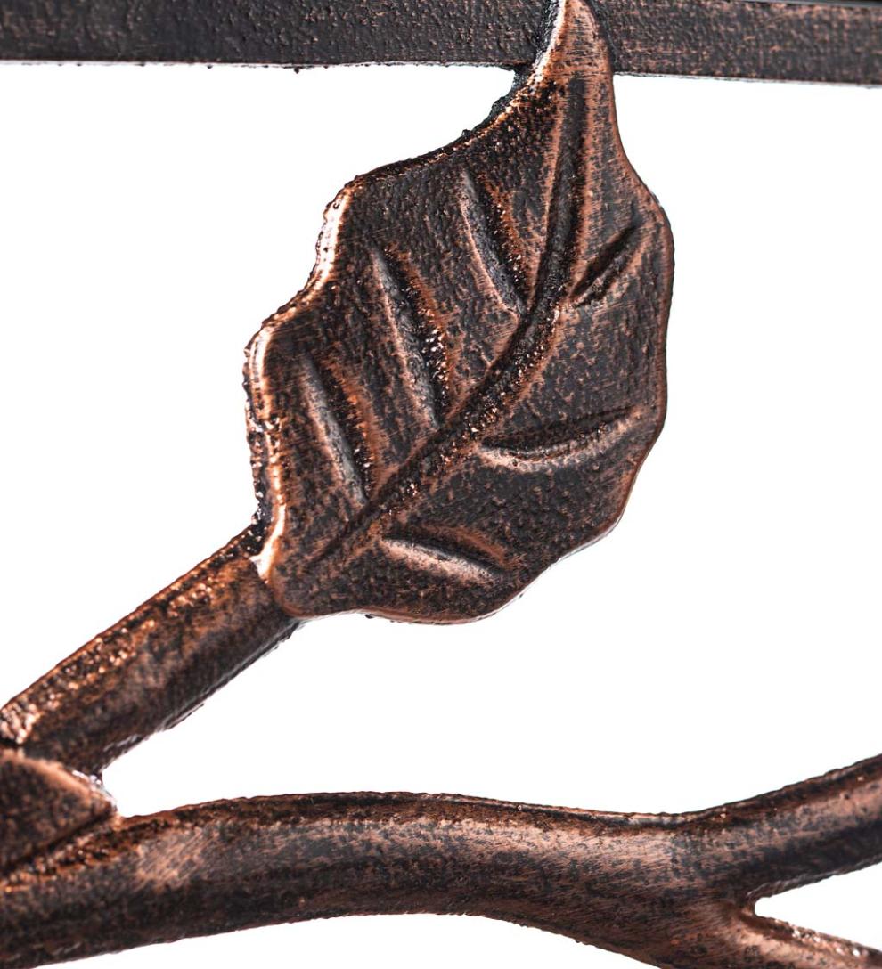 Plow &amp; Hearth Metal Furniture | Outdoor Living Sunflower Metal Garden Bench