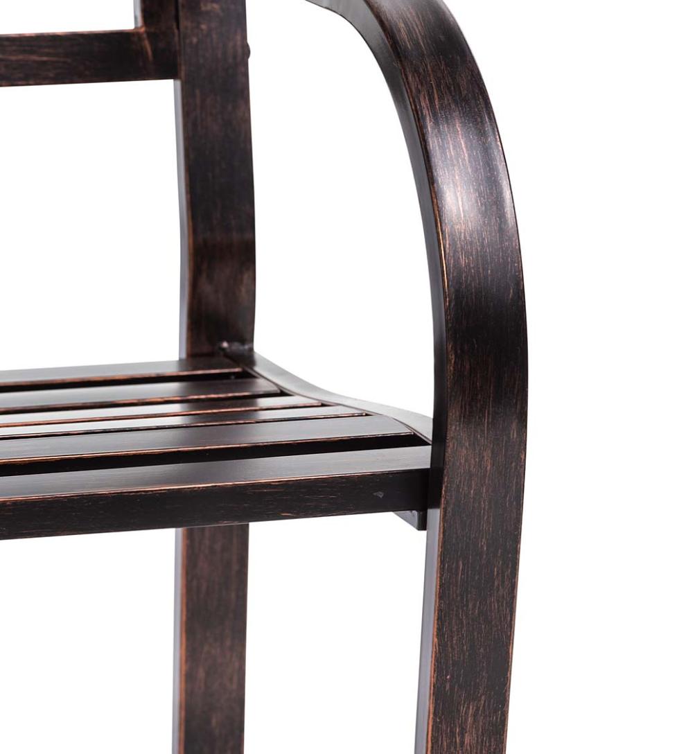 Plow &amp; Hearth Metal Furniture | Outdoor Living Sunflower Metal Garden Bench