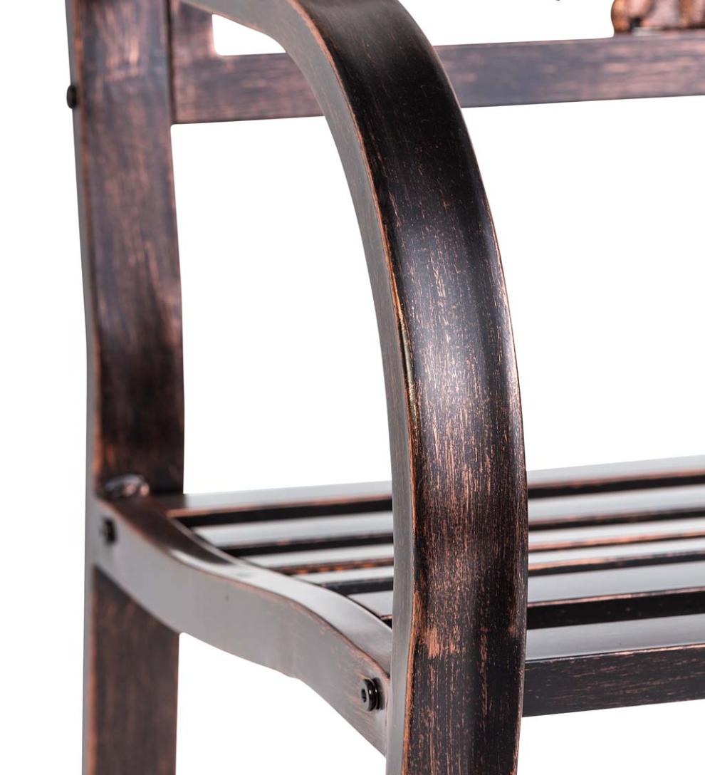 Plow &amp; Hearth Metal Furniture | Outdoor Living Sunflower Metal Garden Bench