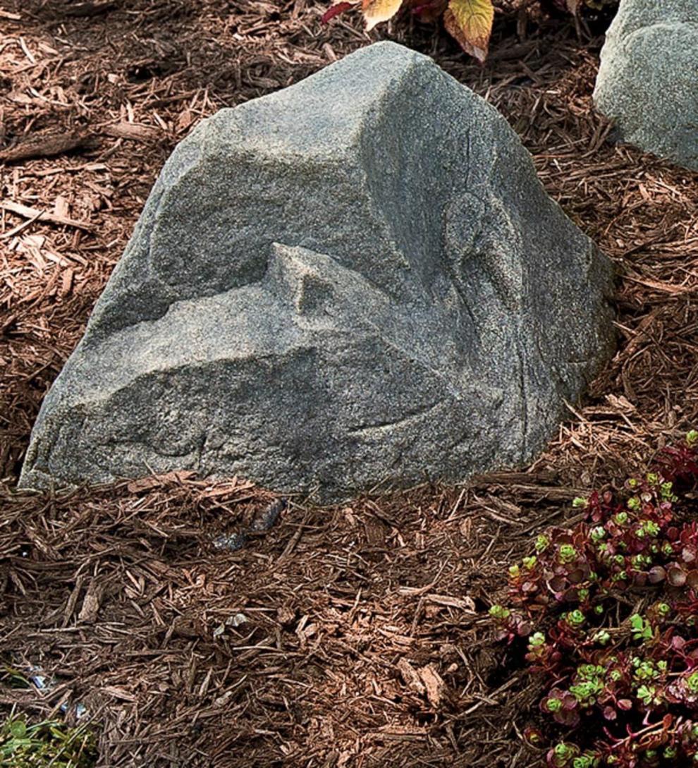 Plow &amp; Hearth Mockrocks® | Yard &amp; Garden Small Mock Rock - Brown