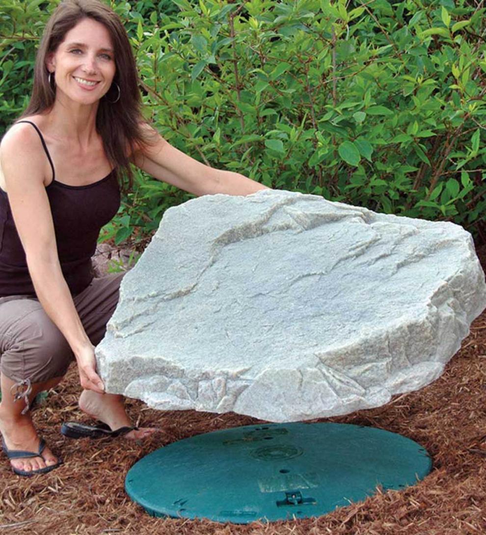 Plow &amp; Hearth Mockrocks® | Yard &amp; Garden Usa-Made Flat Mock Rock® - Brown