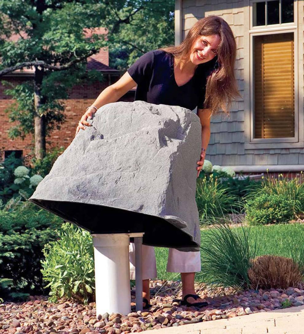 Plow &amp; Hearth Mockrocks® | Yard &amp; Garden Usa-Made Large Mock Rock® - Brown