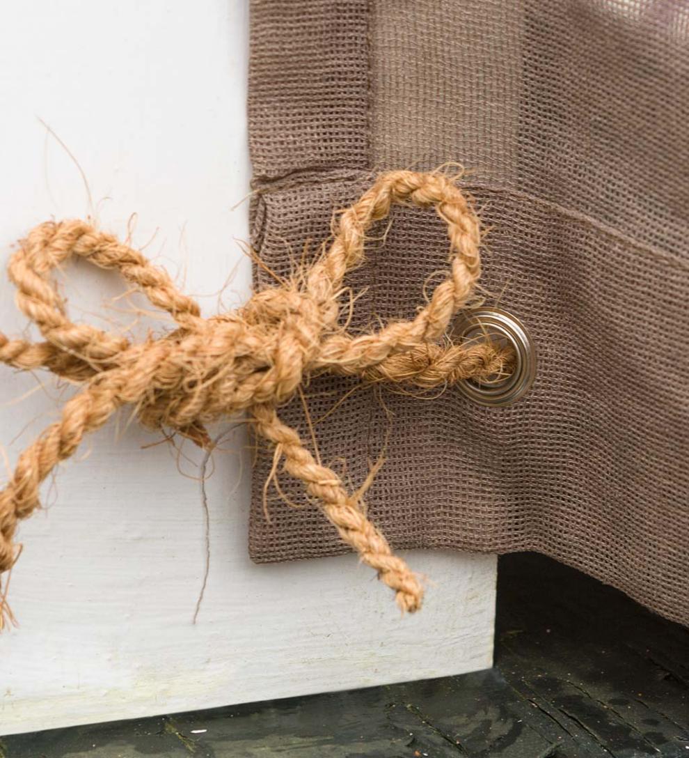 Plow &amp; Hearth Outdoor Curtains | Outdoor Living Shenandoah Outdoor Sunspun Tab Top Outdoor Curtain