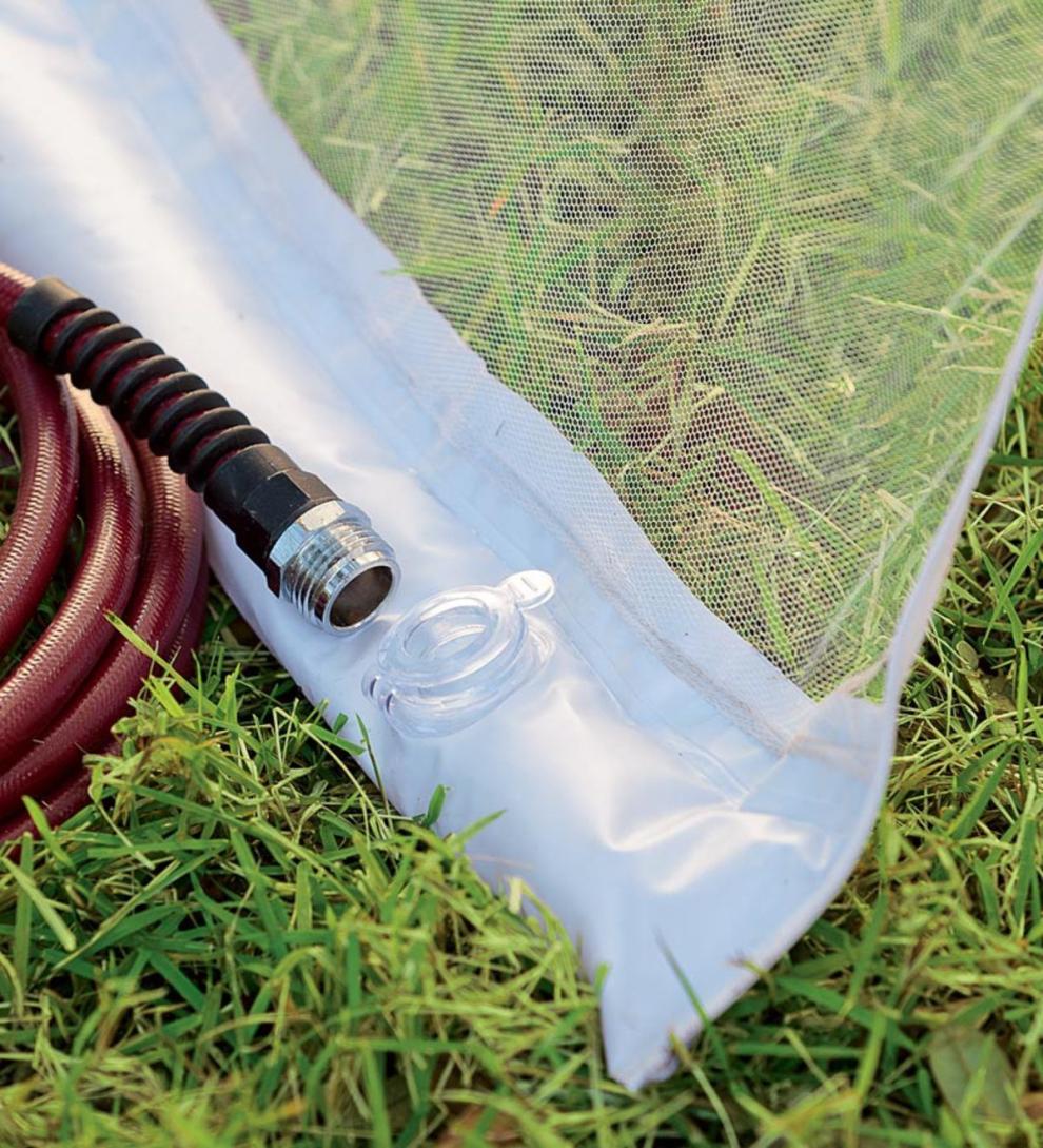 Plow &amp; Hearth Outdoor Curtains | Outdoor Living Umbrella Mosquito Net - White