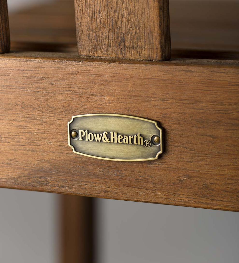 Plow &amp; Hearth Outdoor Dining | Outdoor Living Lancaster Outdoor Furniture Collection, Eucalyptus Wood Oval Table And 6 Chairs