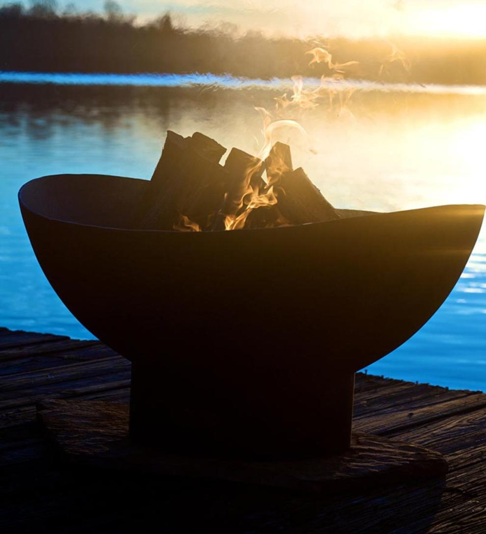 Plow &amp; Hearth Outdoor Fire Pits | Outdoor Living Scallops Fire Pit By Firepit Art, Usa-Made