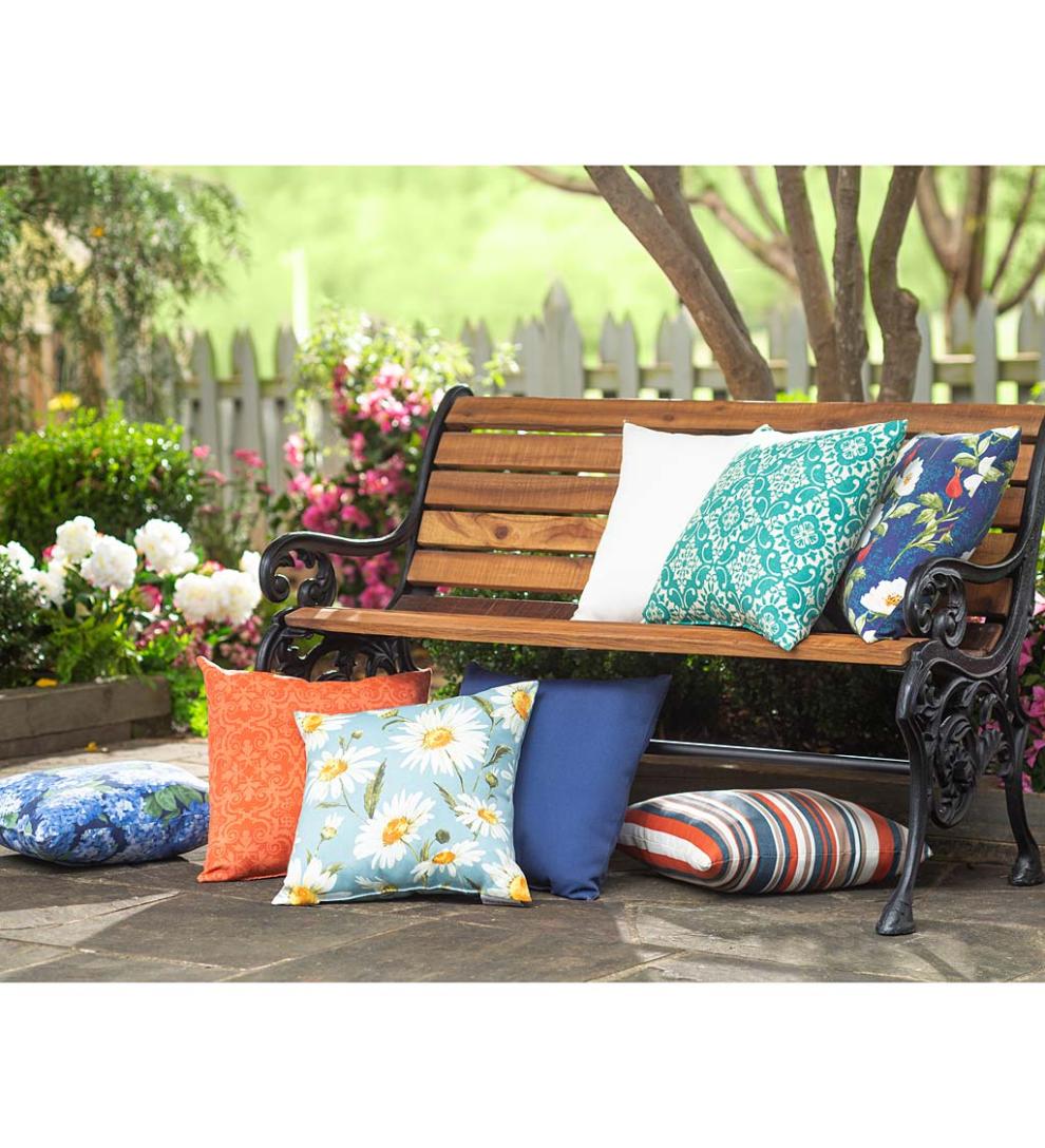 Plow &amp; Hearth Outdoor Furniture Cushions | Outdoor Living Polyester Classic Throw Pillows
