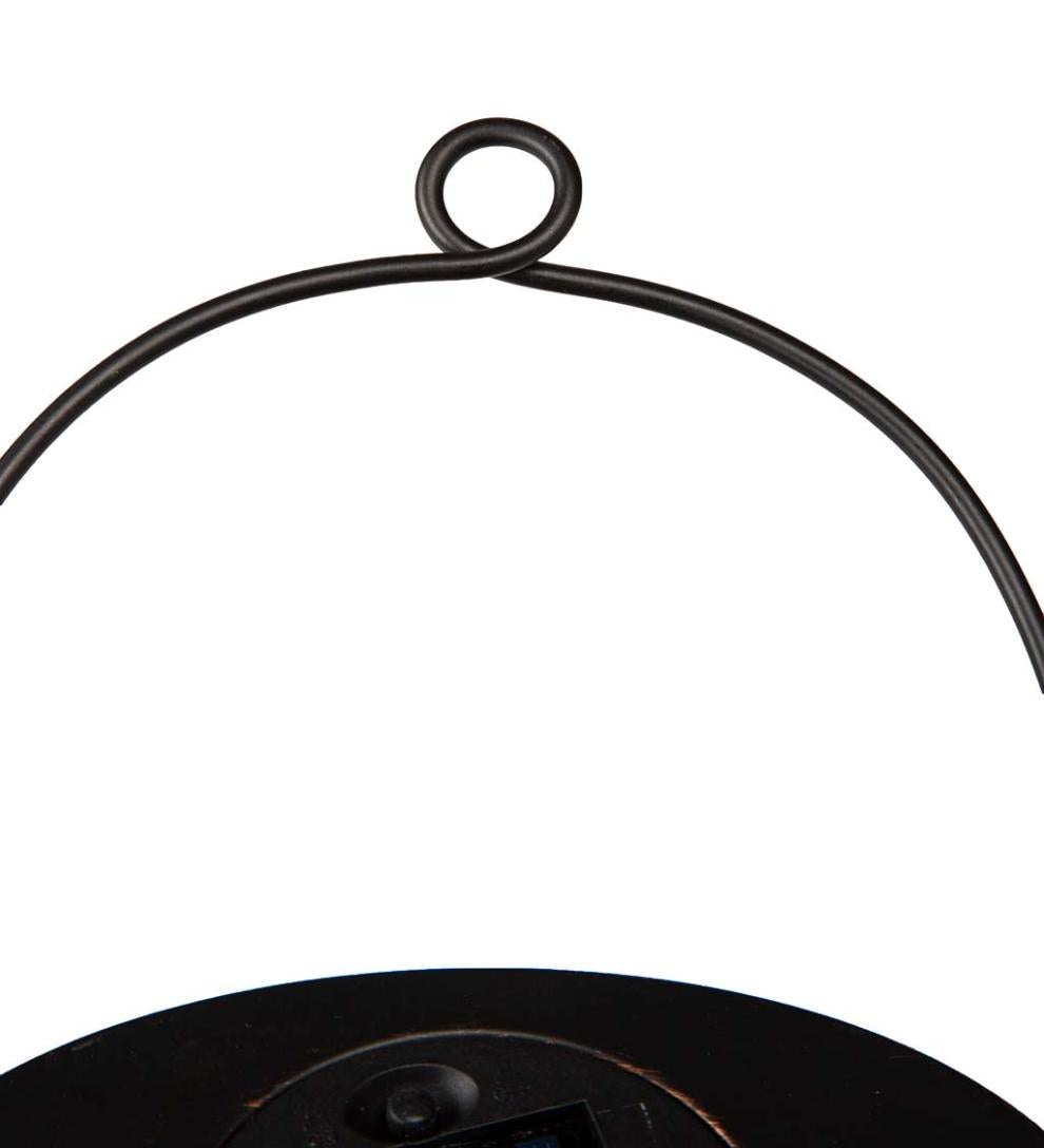 Plow &amp; Hearth Outdoor Lamps &amp; Lighting | Outdoor Living Cardinal And Spruce Solar Glass Lantern