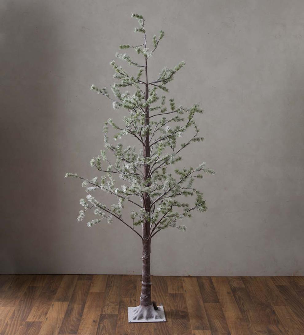 Plow &amp; Hearth Outdoor Lamps &amp; Lighting | Outdoor Living Indoor/Outdoor Lighted Snowy Pine Tree