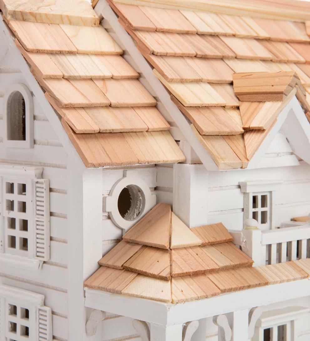 Plow &amp; Hearth Outdoor Lamps &amp; Lighting | Outdoor Living Kingsgate Cottage Lighted Birdhouse And Pedestal Pole Set