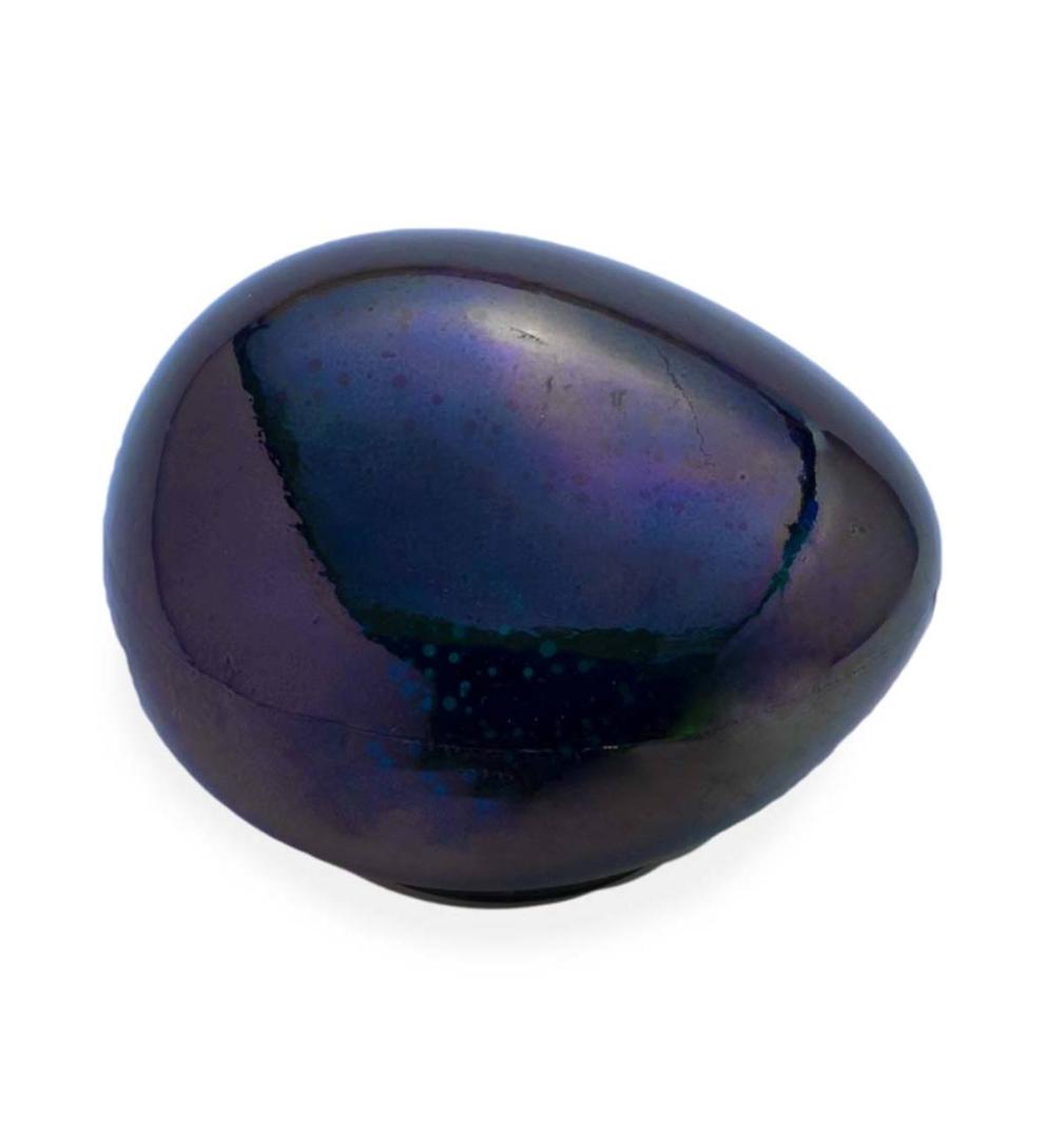 Plow &amp; Hearth Outdoor Lamps &amp; Lighting | Outdoor Living Lighted Art Glass Decorative Glowing Garden Rocks - Blue