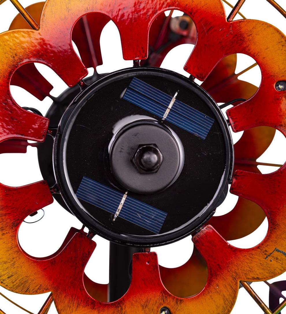 Plow &amp; Hearth Outdoor Lamps &amp; Lighting | Outdoor Living Multicolor Lily Flower Solar Wind Spinner - Multi