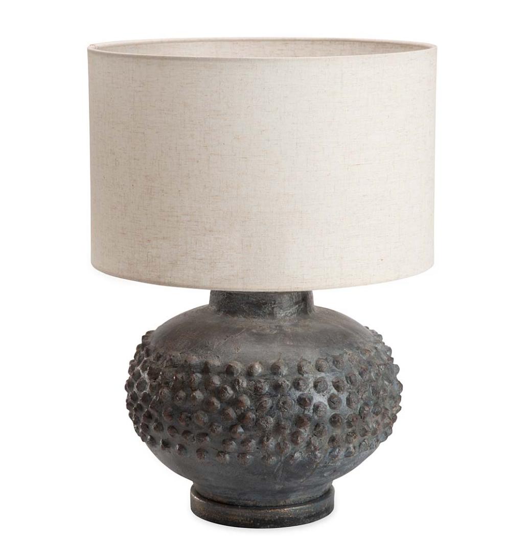 Plow &amp; Hearth Outdoor Lamps &amp; Lighting | Outdoor Living Outdoor Slate Color Table Lamp With Weather Resistant Shade