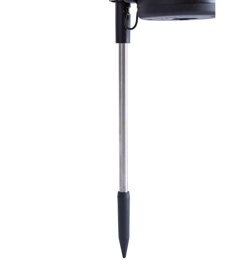 Plow &amp; Hearth Outdoor Lamps &amp; Lighting | Outdoor Living Pieced Glass Mosaic Solar Garden Stakes, Set Of 3