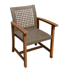 Plow &amp; Hearth Outdoor Seating Sets | Outdoor Living Lancaster Outdoor Eucalyptus And Wicker Woven Chairs, Set Of 2 - Natural