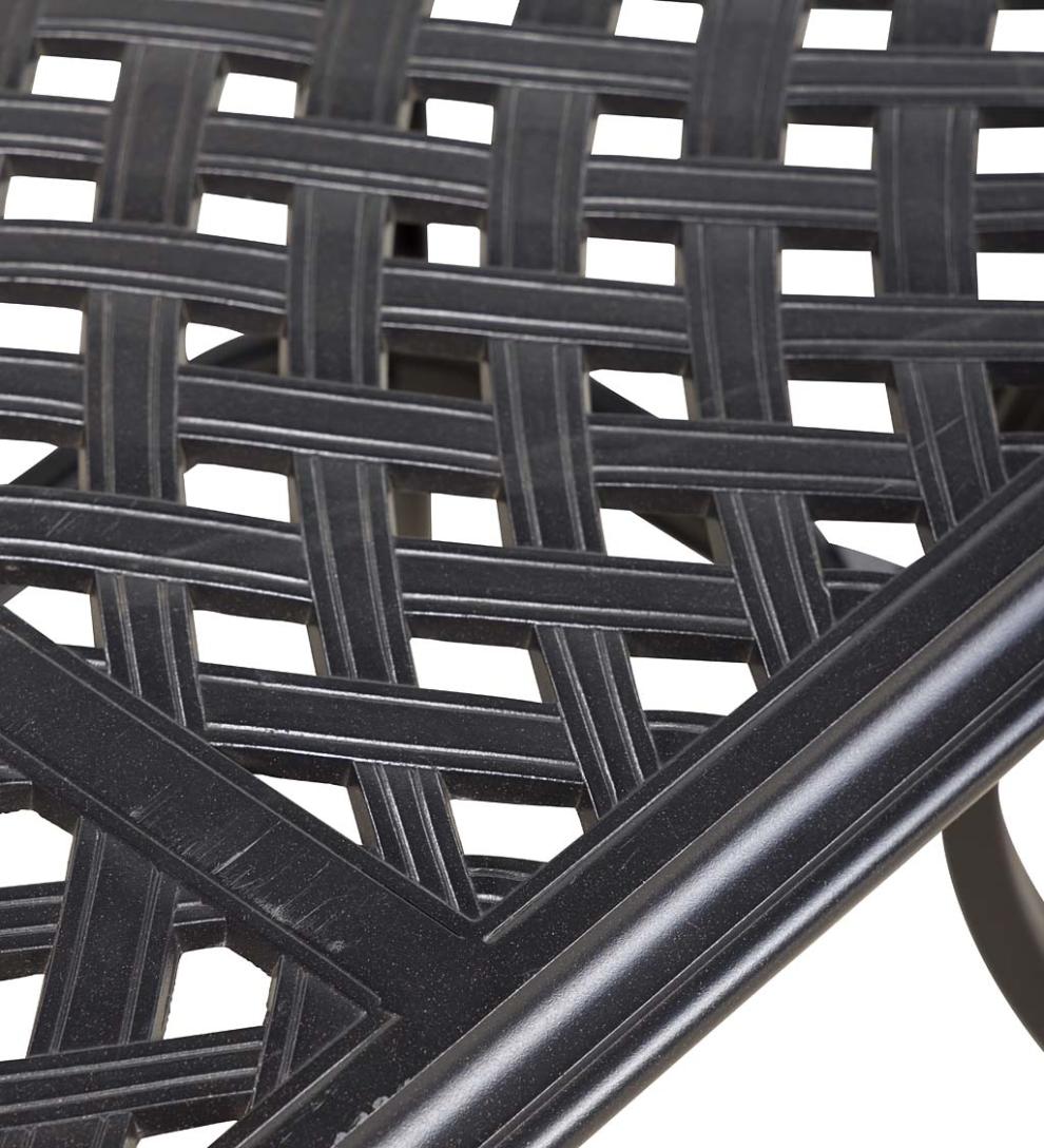 Plow &amp; Hearth Outdoor Seating Sets | Outdoor Living Park Grove Cast Aluminum Outdoor 4-Piece Deep Seating Sofa Set With Cushions