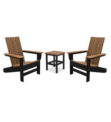 Plow &amp; Hearth Outdoor Side Tables | Outdoor Living May River Outdoor Seating 3-Piece Set - Coastal Gray/White