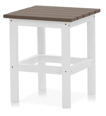 Plow &amp; Hearth Outdoor Side Tables | Outdoor Living May River Outdoor Side Table - Coastal Gray/White
