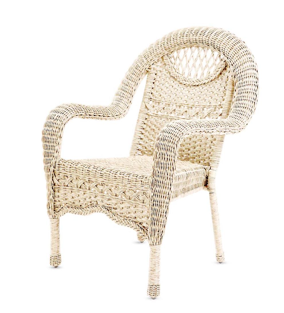 Plow &amp; Hearth Outdoor Wicker | Outdoor Living Prospect Hill Round Dining Table And Chairs