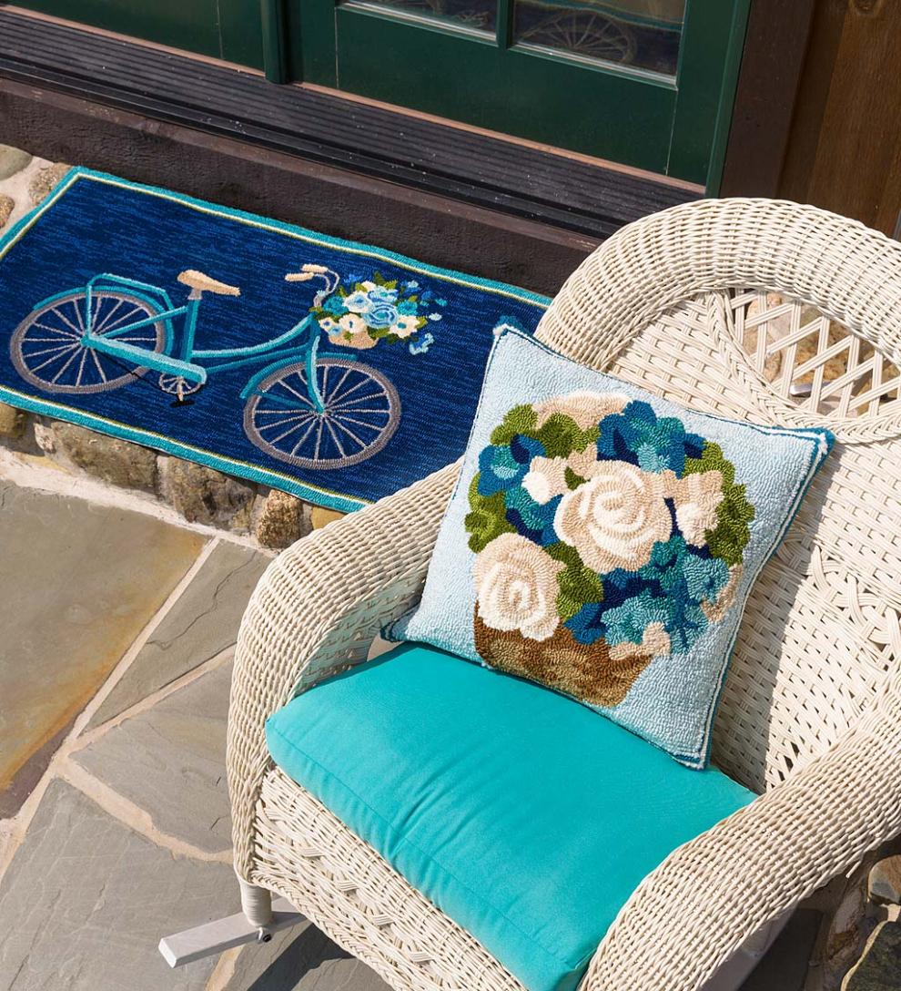 Plow &amp; Hearth Outdoor Wicker | Outdoor Living Prospect Hill Wicker Rocker - Driftwood