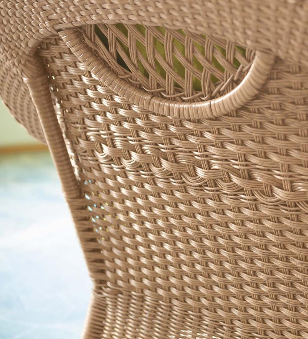 Plow &amp; Hearth Outdoor Wicker | Outdoor Living Prospect Hill Wicker Settee Set