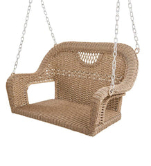 Plow &amp; Hearth Outdoor Wicker | Outdoor Living Prospect Hill Wicker Swing - Cloud White