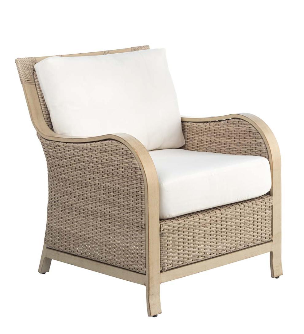 Plow &amp; Hearth Outdoor Wicker | Outdoor Living Urbanna Premium Wicker Collection In Driftwood With Luxury Cushions