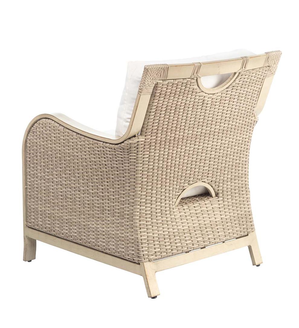 Plow &amp; Hearth Outdoor Wicker | Outdoor Living Urbanna Premium Wicker Collection In Driftwood With Luxury Cushions