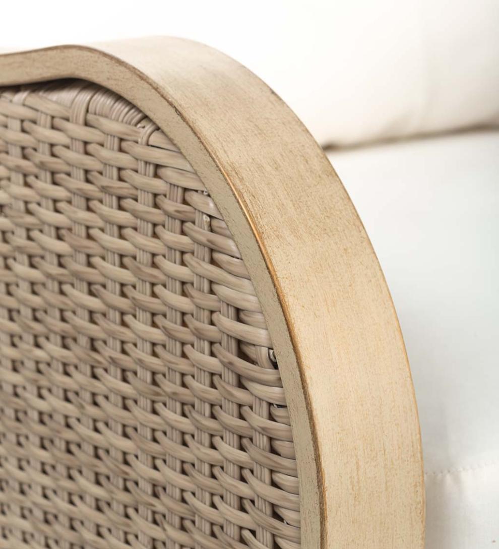 Plow &amp; Hearth Outdoor Wicker | Outdoor Living Urbanna Premium Wicker Collection In Driftwood With Luxury Cushions