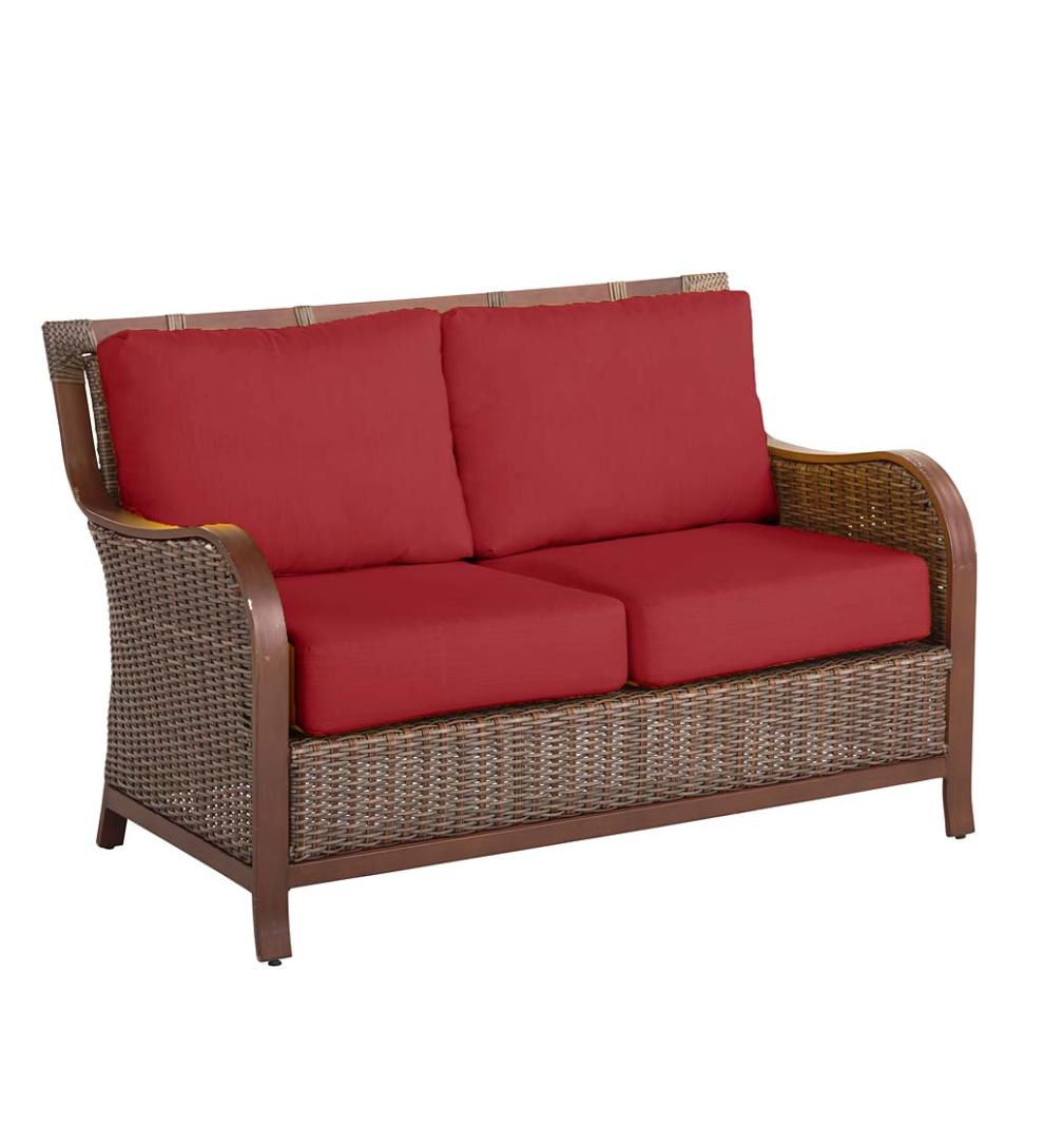 Plow &amp; Hearth Outdoor Wicker | Outdoor Living Urbanna Premium Wicker Collection With Luxury Cushions