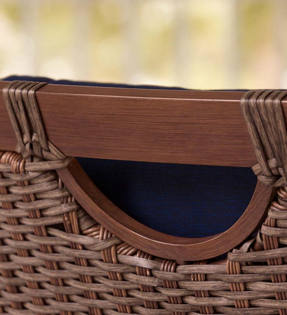 Plow &amp; Hearth Outdoor Wicker | Outdoor Living Urbanna Premium Wicker Collection With Luxury Cushions