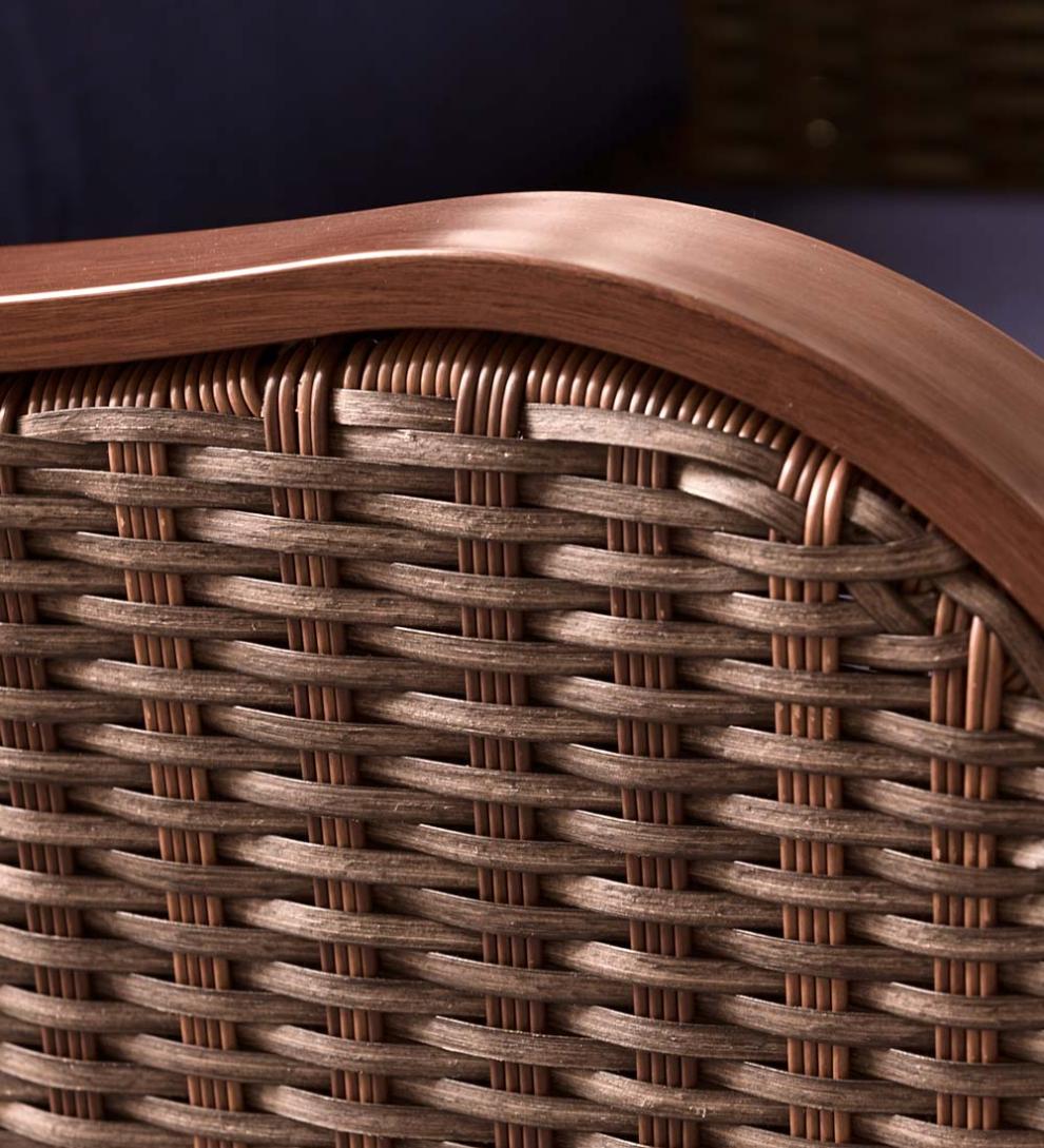 Plow &amp; Hearth Outdoor Wicker | Outdoor Living Urbanna Premium Wicker Collection With Luxury Cushions