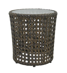 Plow &amp; Hearth Outdoor Wicker | Outdoor Living Wicker Conversation Set With Ottomans And Sunbrella Cushions, 5-Piece