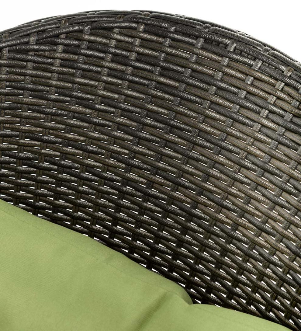 Plow &amp; Hearth Outdoor Wicker | Outdoor Living Wicker Patio Furniture Set With Cushions - Light Green