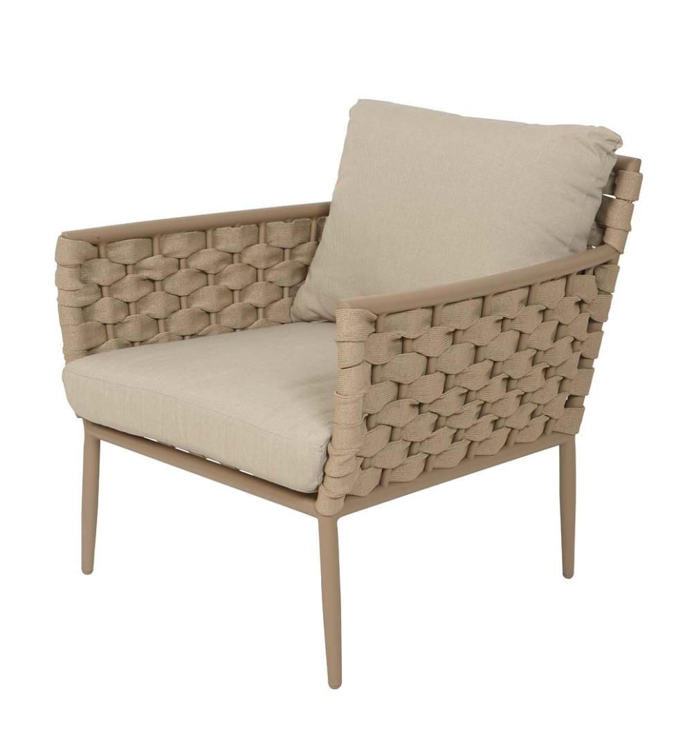 Plow &amp; Hearth Outdoor Wicker | Outdoor Living Woven Outdoor Lounge Set With Cushions, 4-Piece - Black