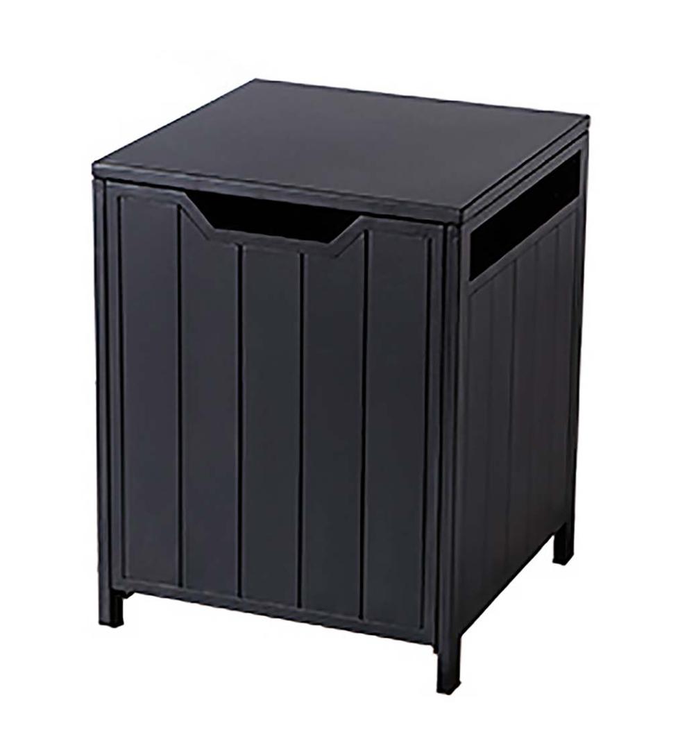 Plow &amp; Hearth Propane Fire Pits | Fireplace &amp; Hearth Slatted Stamped Steel Propane Tank Cover - Black