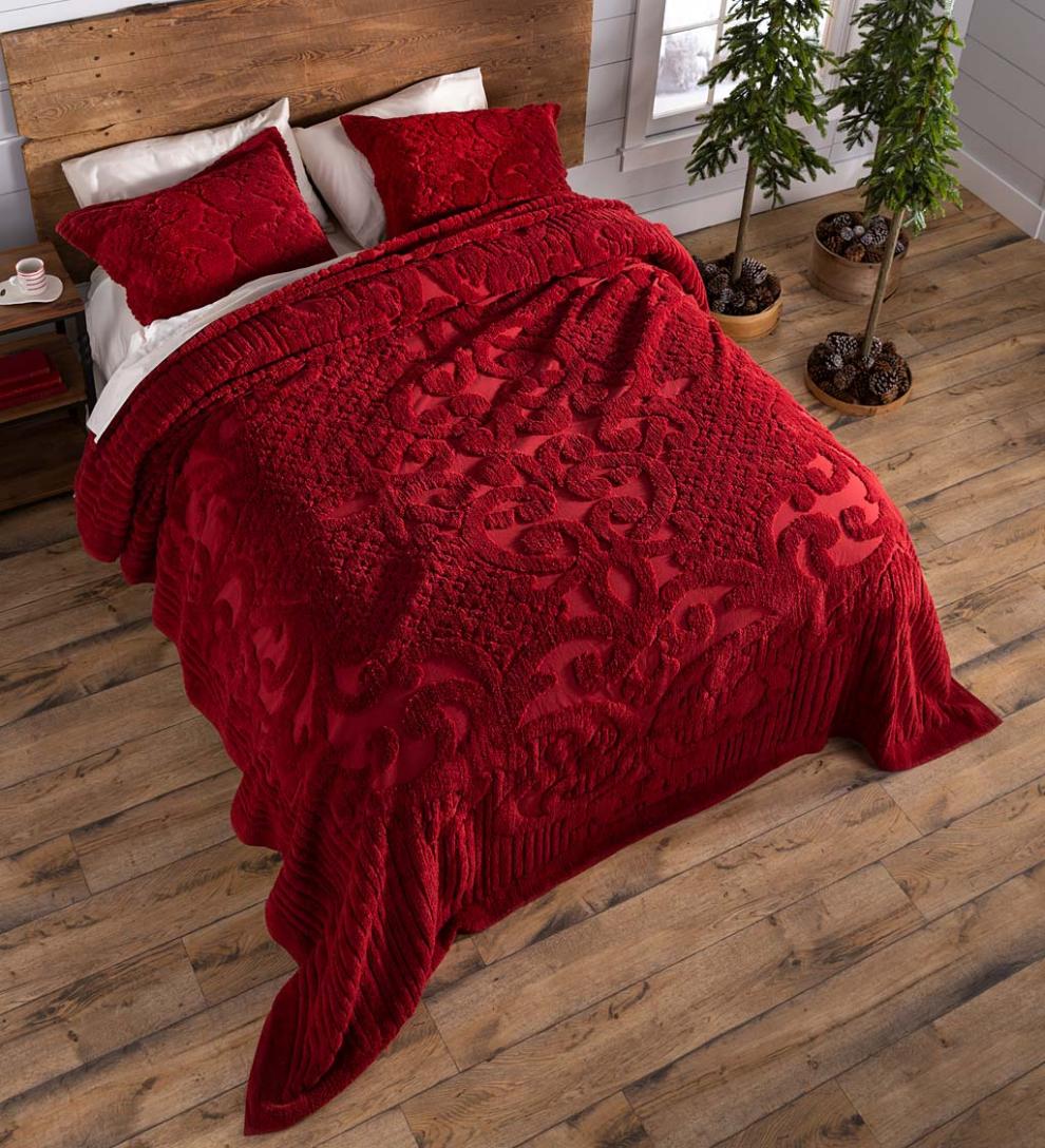 Plow &amp; Hearth Quilts &amp; Bedspreads | Indoor Living Juliet Tufted Cotton Chenille Bedding