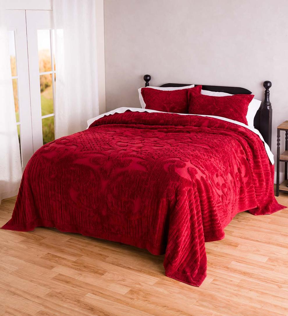 Plow &amp; Hearth Quilts &amp; Bedspreads | Indoor Living Juliet Tufted Cotton Chenille Bedding