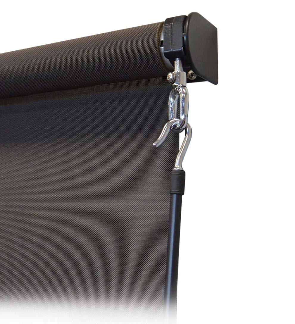 Plow &amp; Hearth Shades &amp; Umbrellas | Outdoor Living Deluxe Roll-Up Outdoor Solar Shade With Cordless Crank