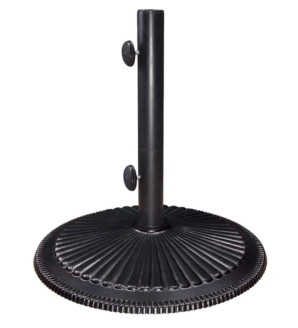 Plow &amp; Hearth Shades &amp; Umbrellas | Outdoor Living Umbrella Base Stand, Cast Iron 50 Lbs.