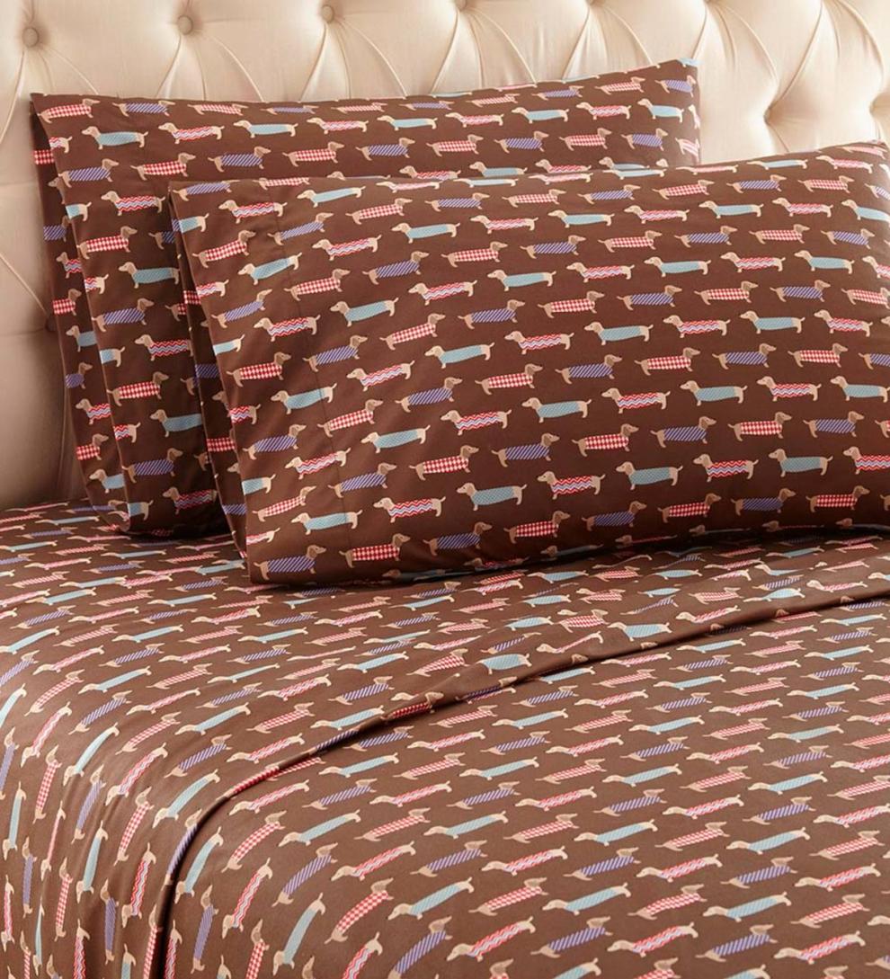 Plow &amp; Hearth Sheets | Indoor Living Best In Show Micro Flannel Sheet Set