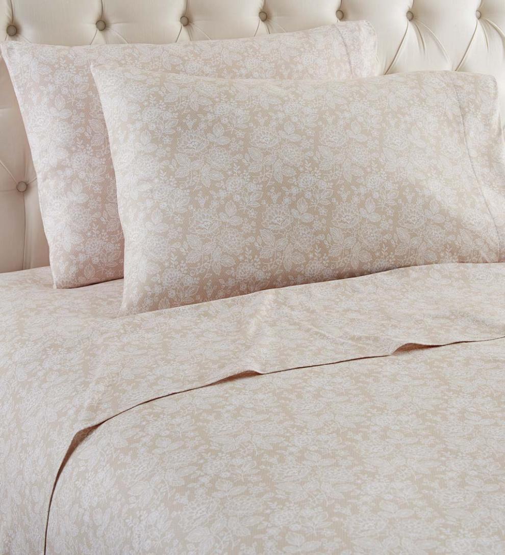 Plow &amp; Hearth Sheets | Indoor Living Enchantment Micro Flannel Sheet Set