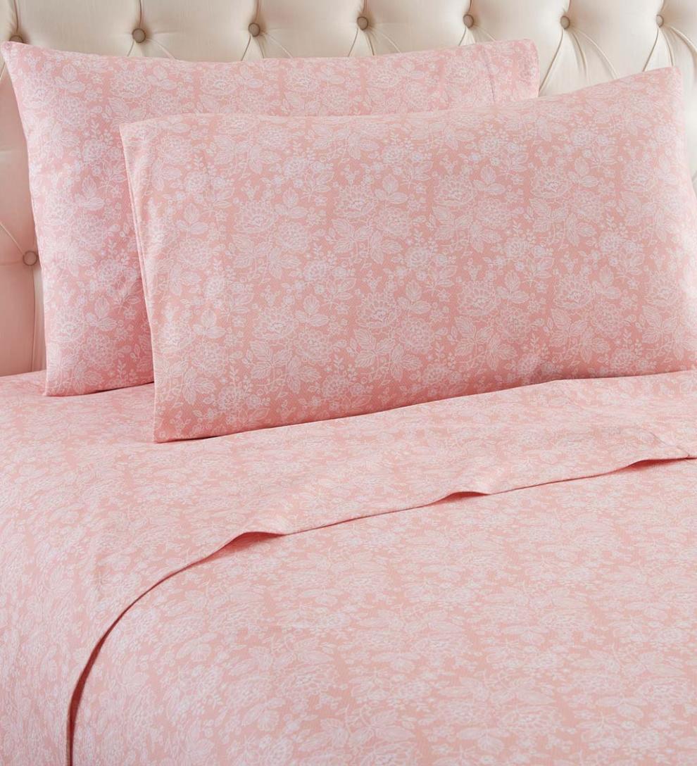 Plow &amp; Hearth Sheets | Indoor Living Enchantment Micro Flannel Sheet Set