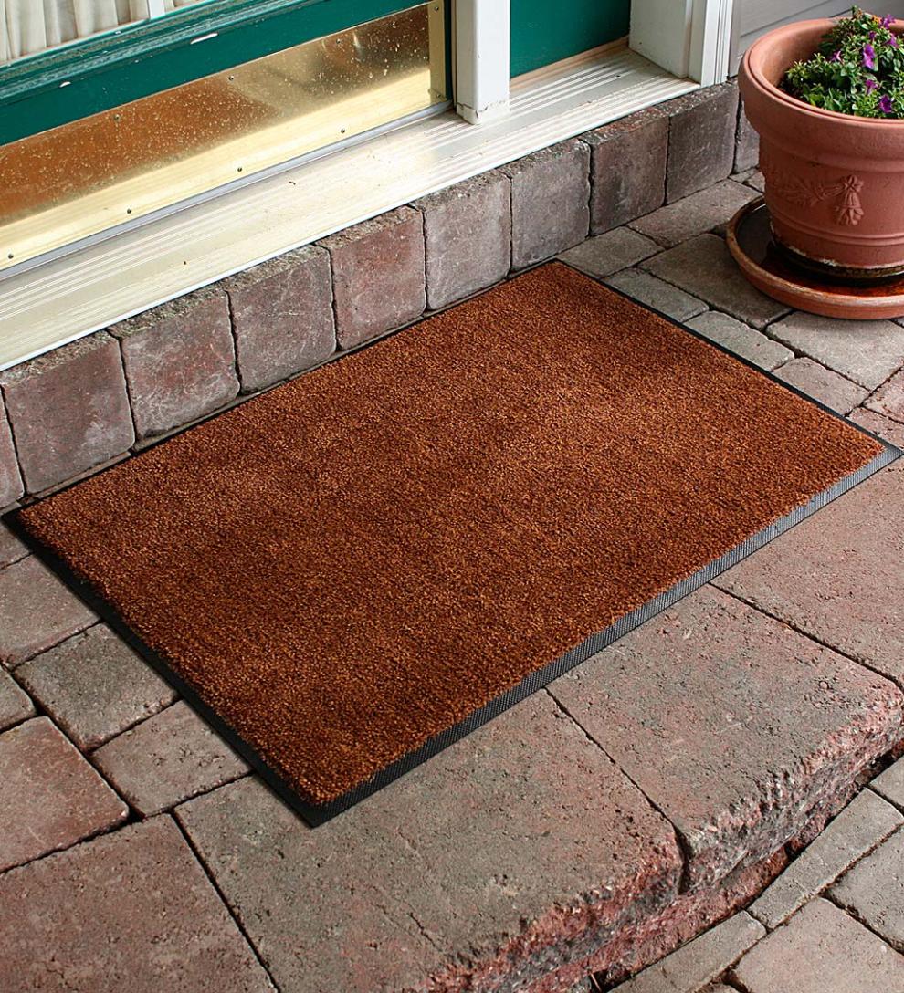 Plow &amp; Hearth Small Accent Rugs | Indoor Living Dirt Stopper Supreme Door Mat