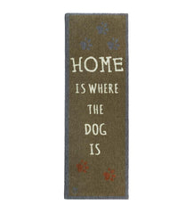 Plow &amp; Hearth Small Accent Rugs | Indoor Living Home Is Where The Dog Is Washable Mud Rug Runner