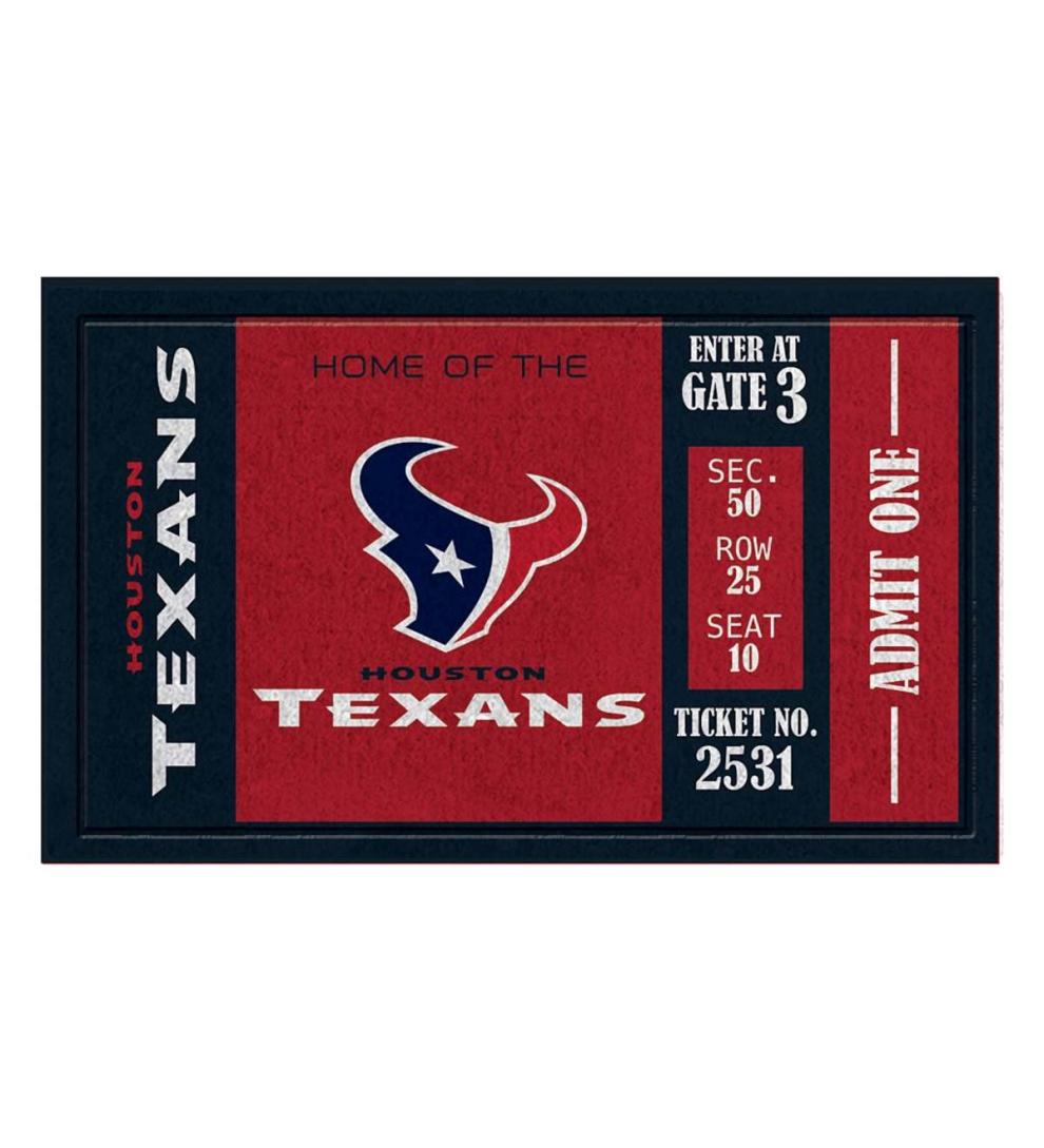 Plow &amp; Hearth Small Accent Rugs | Indoor Living Houston Texans Durable Turf Mat