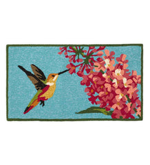 Plow &amp; Hearth Small Accent Rugs | Indoor Living Hummingbird And Lilac Indoor/Outdoor Accent Rug