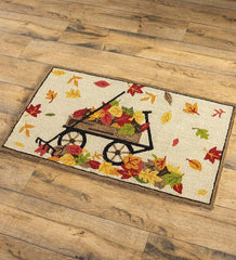 Plow &amp; Hearth Small Accent Rugs | Indoor Living Indoor/Outdoor Autumn Wagon Hooked Polypropylene Accent Rug