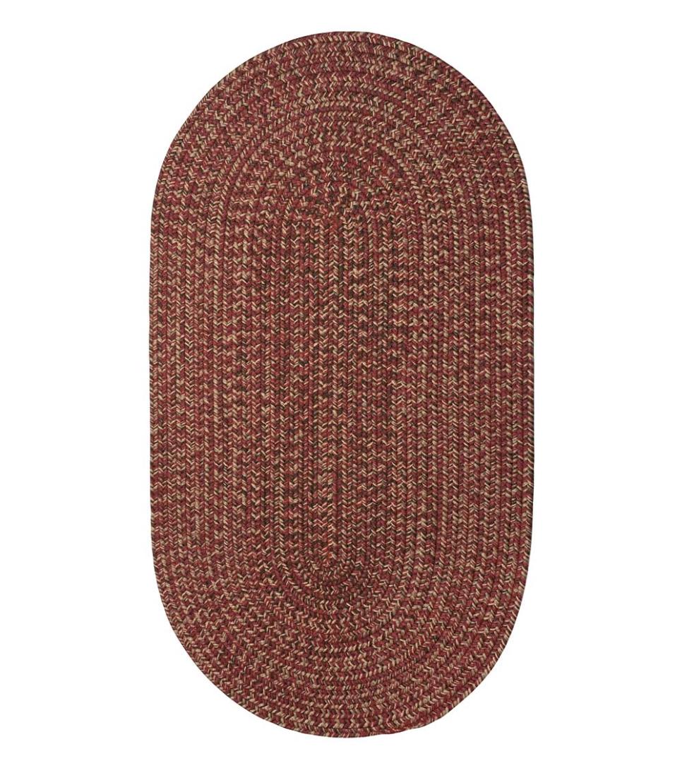 Plow &amp; Hearth Small Accent Rugs | Indoor Living Indoor/Outdoor Oval Pine Creek Braided Polypropylene Rug