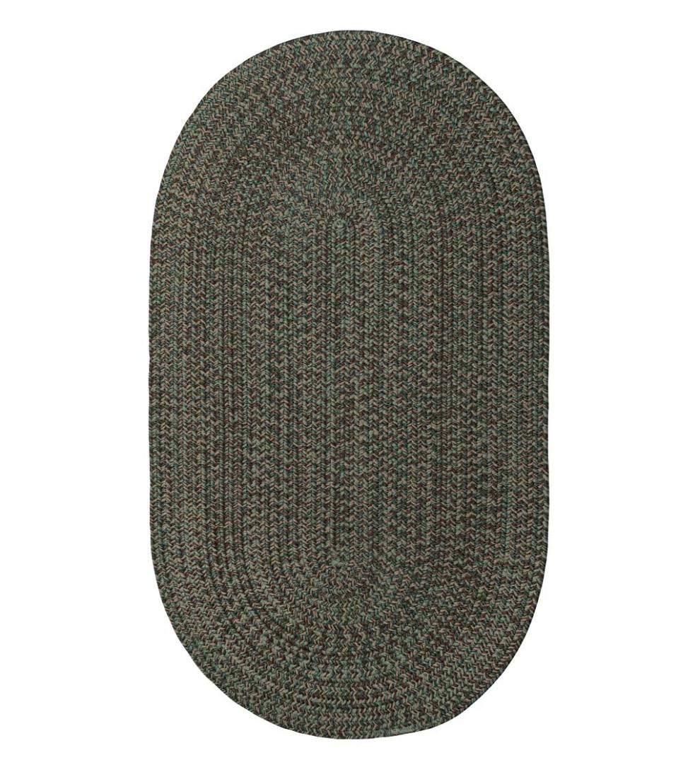 Plow &amp; Hearth Small Accent Rugs | Indoor Living Indoor/Outdoor Oval Pine Creek Braided Polypropylene Rug